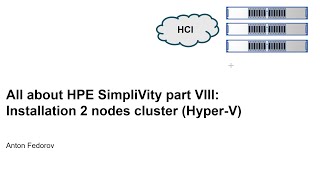 All about HPE Simplivity Part 8 Installation 2 nodes cluster HyperV [upl. by Lekym524]