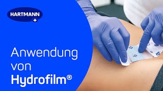 Anwendung Hydrofilm® am Abdomen Transparentverband für sicheren Wundschutz [upl. by Akirrehs]