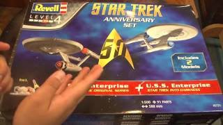 Revell Star Trek 50th Anniversary USS Enterprise Gift Set  Things and Stuff Review [upl. by Greerson]