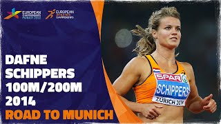 Dafne Schippers Sprint Gold Double  Zurich 2014  Road To Munich 2022 [upl. by Anahpos]