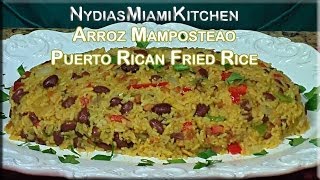 Arroz Mamposteao  Puerto Rican Fried Rice Style [upl. by Intihw543]