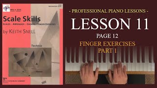 Scale Skills by Keith Snell Preparatory Level  Pg12 Finger Exercises [upl. by Nadabb]