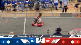 FRC 2023 Charged Up  Fort Worth Finals Tiebreaker  FRC 3005 6672 5613 [upl. by Einre]