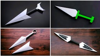 How To Make Paper Weapons KUNAi  Easy Origami Ninja Weapons Making [upl. by Ahsima]