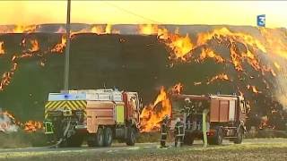 Crash dun avion à SaintAmbroix Cher  2 morts et un gigantesque incendie [upl. by Rosita]