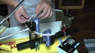 How to string a badminton racket with the Klippermate stringing machine [upl. by Ainegul981]