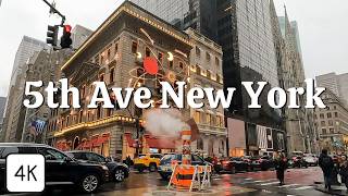 Christmas on 5th Avenue  NYC Walking Tour amp City Ambience 4k [upl. by Sayette]