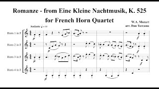 Romanze from Eine Kleine Nachtmusik for Horn Quartet [upl. by Aanas]