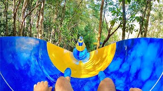 Worlds Longest Waterslide at Escape Theme Park in Malaysia 11km [upl. by Airdnat]