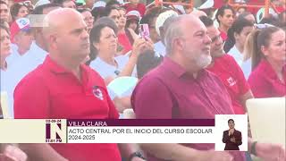 Cuba Acto en Villa Clara por inicio del curso escolar en Cuba [upl. by Coward293]