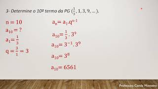 Progressão geométrica  Revisão  Exercícios resolvidos [upl. by Llednav]