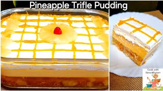 Pineapple Trifle Pudding  Trifle Pudding Recipe  No Bake Party Dessert  Festival Sweets [upl. by Farris]