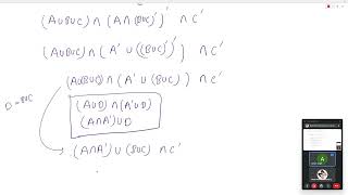 The set A ∪ B ∪ C ∩ A ∩ B′ ∩ C′′ ∩ C′ is equal to [upl. by Dwane]