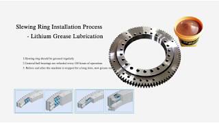 Slewing Ring Bearing Installation Process Lithium Grease Lubrication [upl. by Zevahc]