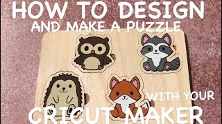 How to design and make a puzzle with your Cricut on design space [upl. by Thorner]