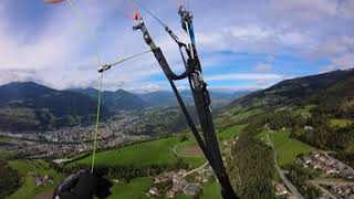 Paragliding 166b Very frosty flight starting off the very top of Plose near Brixen 22 [upl. by Lutero]