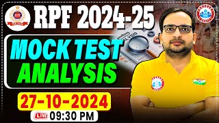 RPF Mock Test 202425  RPF Mock Test Analysis 27 Oct  RPF SI amp Constable 2024  By Ankit Sir [upl. by Gomer]