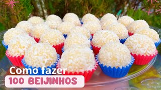 FAZENDO 100 BEIJINHOS DE COCO DE ENCOMENDA [upl. by Adlihtam]