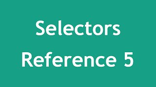 jQuery In Arabic  24  Selectors Reference Part 5 [upl. by Htenay]