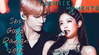 Jennieblackpinkand TaehyungbtsSbs Gayo Daejun 2018Taennie moments [upl. by Celestia337]