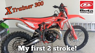 My New 2024 Beta Xtrainer 300 2 stroke dirtbike Detailed walkaround and review [upl. by Haveman386]