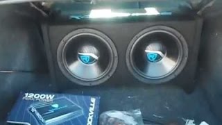 Rockville 12quot Subwoofers 1200w RV122A BASS HITTING HARD [upl. by Htiffirg]