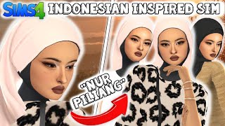 Indonesian Inspired Sim quotNur Piliangquot  Sims 4 CAS  CC Folder amp Sim Download [upl. by Mikal]