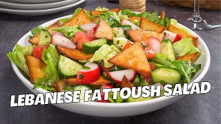 Lebanese FATTOUSH SALAD in 20 Minutes Healthy Middle Eastern VEGETABLE SALAD Recipe by Always Yummy [upl. by Eillam]