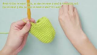 How to crochet dinosaurs body R16R18（5） [upl. by Notyep73]