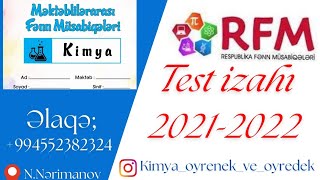 RFM 20212022Final mərhələsiRespublika fənn müsabiqəsi test izahı7ci sinif《20212022》kimya [upl. by Ynnel64]