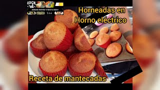 Receta de mantecadas horneadas en horno eléctrico receta fácil y económica [upl. by Litnahc]