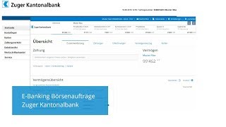 Börsenauftrag  Zuger Kantonalbank [upl. by Aivizt]