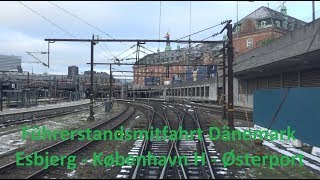 Führerstandsmitfahrt Dänemark  Esbjerg  Odense  København  Østerport [upl. by Heinrike612]