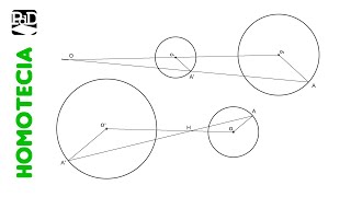 Homotecia de 2 Circunferencias tanto Directa como Inversa  Relaciones Geométricas Dibujo Técnico [upl. by Oina]