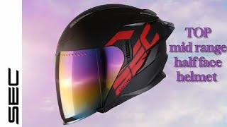 SEC Helmet Reflux 2023 half face review best mid range half face helmet SEC REFLUX V2 [upl. by Eneladgam]