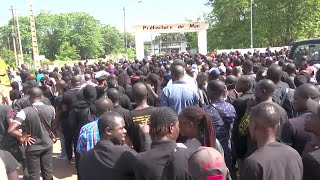 Marche des enseignants de Man pour protester contre l’assassinat de leur collègue [upl. by Enomal]