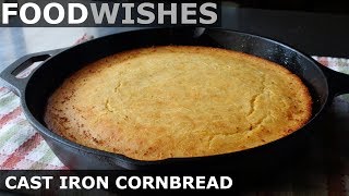 Cast Iron Cornbread  Honey Butter Cornbread  Food Wishes [upl. by Scales509]