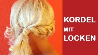 Kordel • Locken mit Glätteisen • auch für kurze Haare • Clip in Extensions•Anleitung [upl. by Atinomar580]