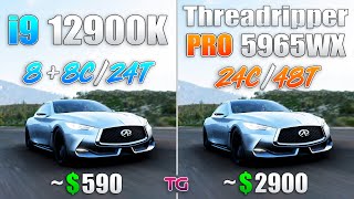 Threadripper PRO 5965WX vs Core i9 12900K  Test in 10 Games [upl. by Nailij73]