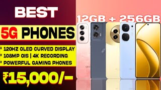 Curved Display  Top 5 Best amp AllRounder 5G Phones Under 15000 in 2024 Bsst 5g mobile under 15k [upl. by Akimak]