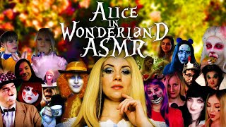 Alice In Wonderland ASMR Tingle Adventures Assorted Triggers Massive Collaboration [upl. by Dnob]