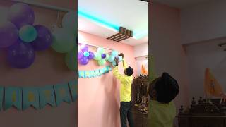 Easy balloon decoration ideas  home balloon decorballoon flower kayse banaye balloon easiest [upl. by Oraneg]