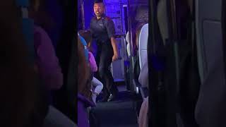 Virgin America Flight Attendant Dances Before Safety Video Retirement [upl. by Crooks335]