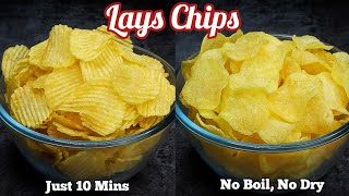 How to Make Instant Crispy Potato Chips at Home in Just 10 Minutes  Lays Chips Recipe [upl. by Suoirrad137]