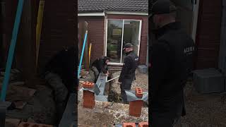 Building up to damp footings extension [upl. by Georgiana]