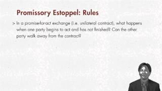 Contract Law Promissory Estoppel  quimbeecom [upl. by Santos]