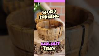 Wood Turning Walnut Tray woodturning woodworking diy [upl. by Carrol]