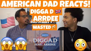 Digga D ft ArrDee  Wasted Visualizer AMERICAN DAD REACTS 🇺🇸 [upl. by Cown]