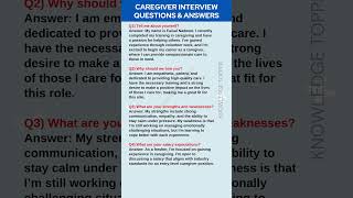 Caregiver Interview Questions and Answers [upl. by Nylsirhc]