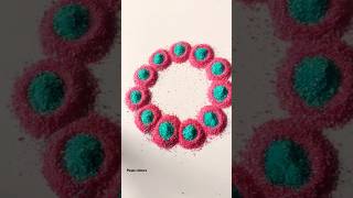 Simple Rangoli  Satisfying Rangoli Easy Rangoli Tips and Tricks ASMR rangoli shorts art asmr [upl. by Nniroc166]